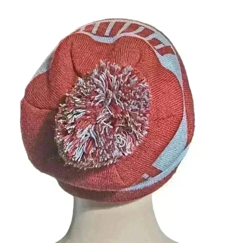 Puma Red Beanie with Pompom - Picture 3 of 8